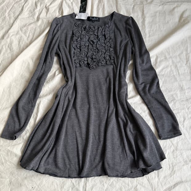 차콜그레이 러블리 긱시크 원피스