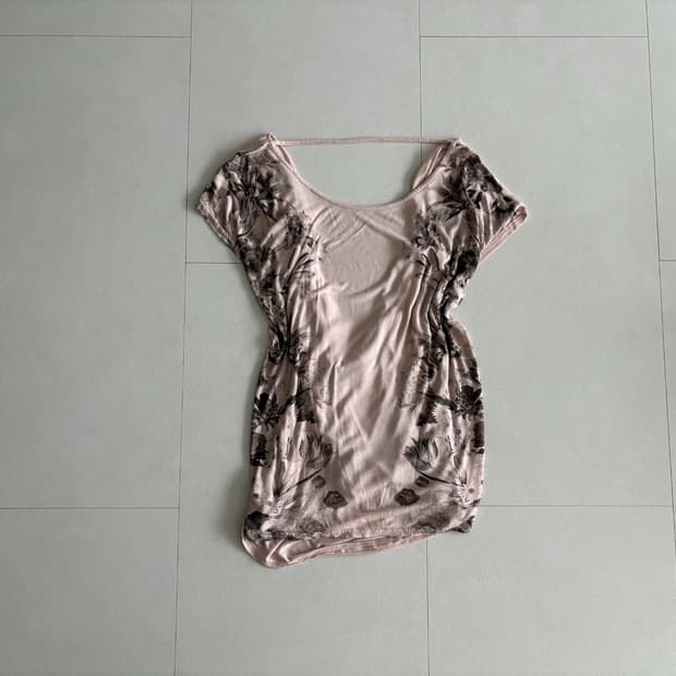 floral print draped top