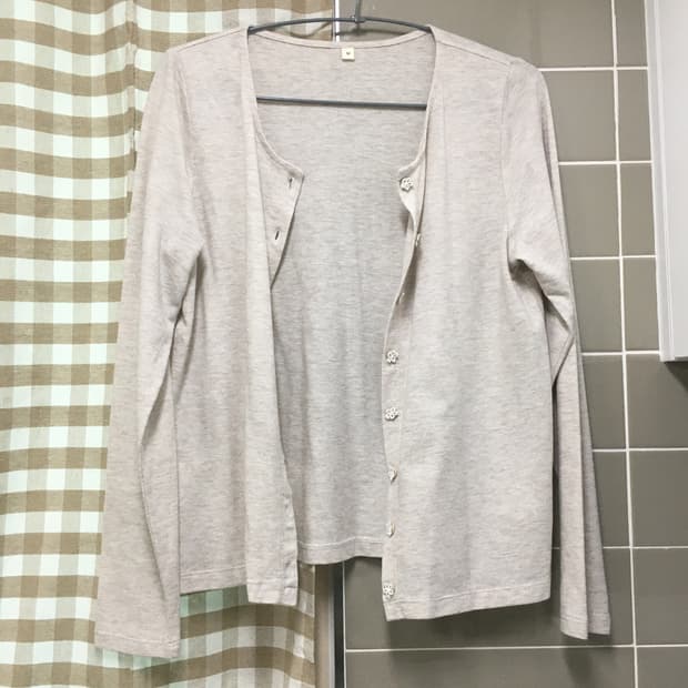 빈티지 모리걸 오트밀 가디건