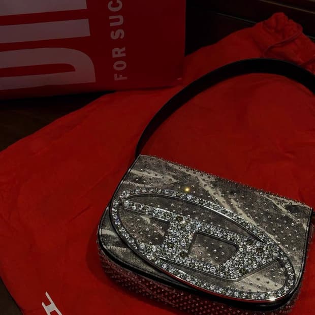 디젤 1DR Crystal-Embellished Shoulder Bag