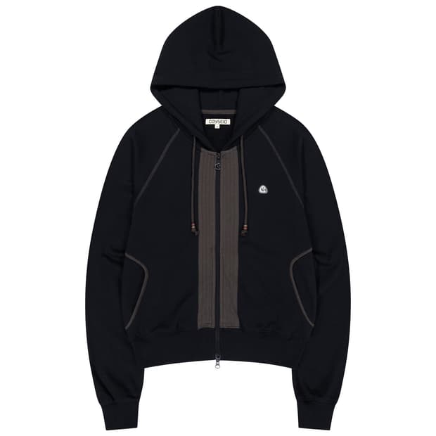 코이세이오 퍼커링 후드 집업 블랙 PUCKERING HOOD 