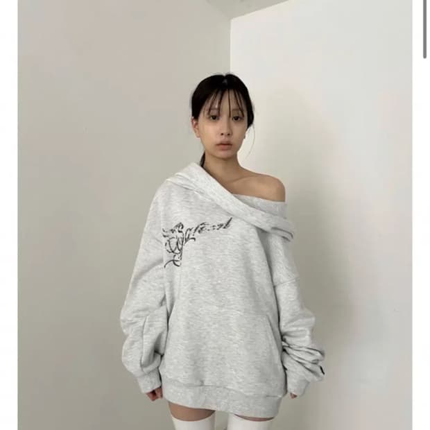 사토미라디오 드레이프 후디 drape hoodie