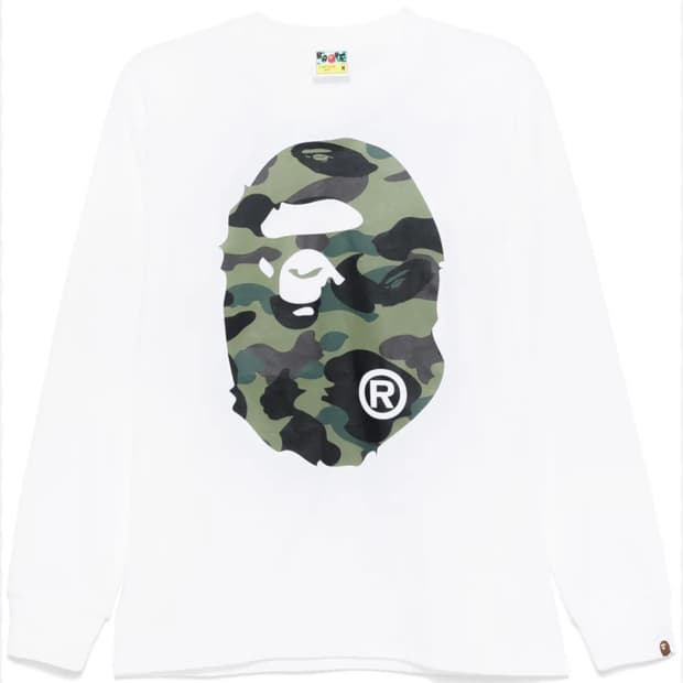 (S) 베이프 카모 롱슬리브