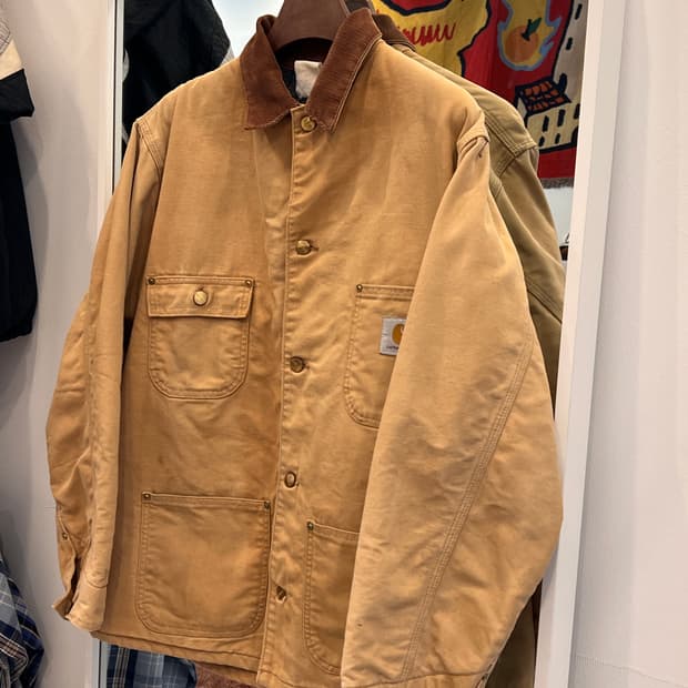 90s Carhartt 칼하트 덕 캔버스 초어 코트 (made USA)