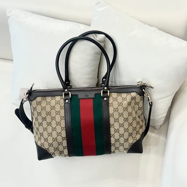 구찌 GG 자가드 삼선 투웨이백 (정품)