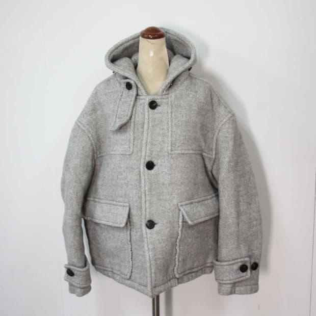 W-3727/엘무드 정품 남성용 숏 후드 코트 44