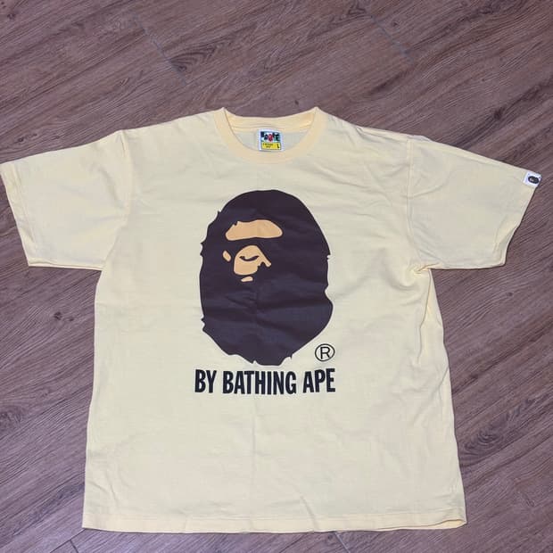 베이프 Bathing Ape 티셔츠 노란색 L