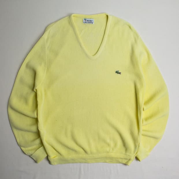 70s IZOD 라코스테 아크릴 V넥 니트 스웨터