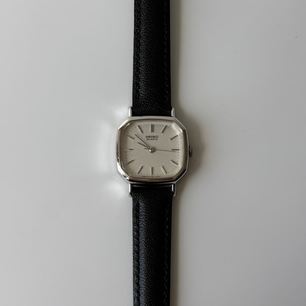 1980s Silver Square Ladies Quartz