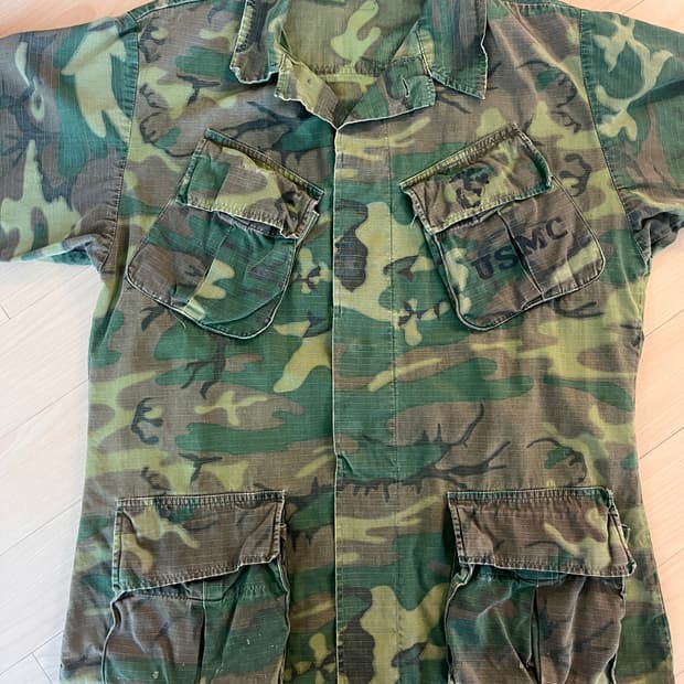 60s 오리지널 USMC ERDL 정글 퍼티그 자켓