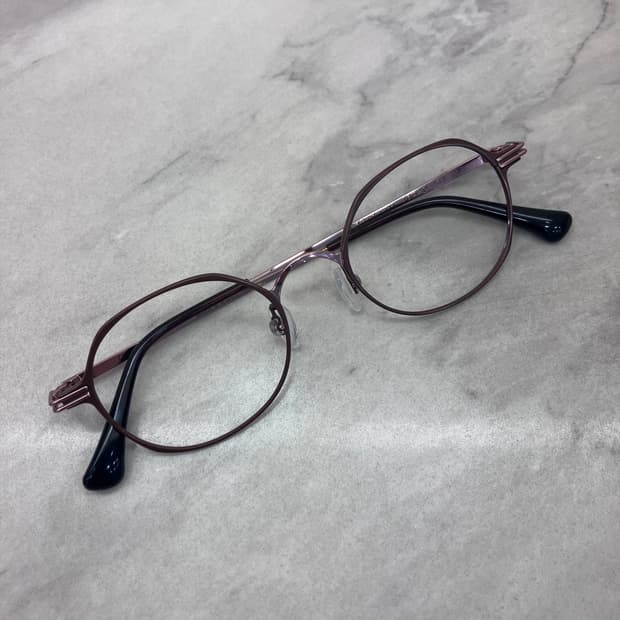 C69 크루세이드 Crusade 브라운 다각 오벌 메탈테 안경