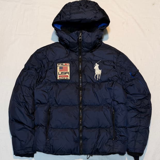 폴로 랄프로렌 빅포니 치프키프 USA 성조기 패딩 네이비