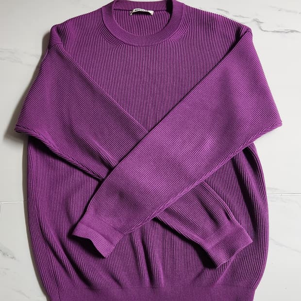 Auralee purple knit