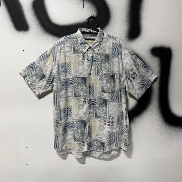 VTG 빈티지 빅사이즈 리프 패턴 원포켓 반팔 셔츠