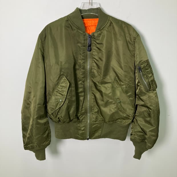 알파인더스트리 카키 ma-1 항공 점퍼 M