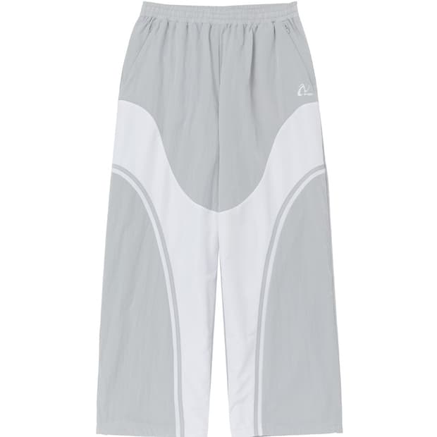 널디 커브드 블락 우븐 팬츠 라이트그레이 s