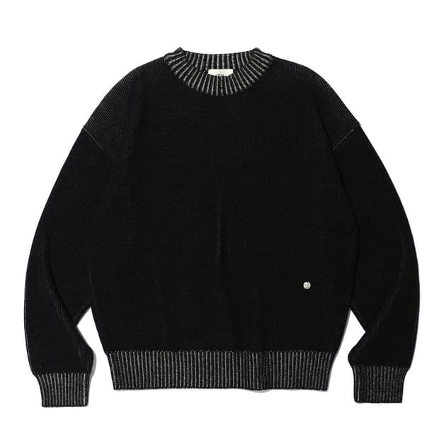 IEY Double Color Round Knit Black