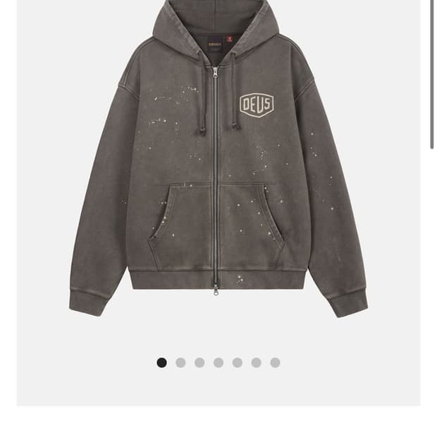 데우스 워크룸 차콜 후드집업 새상품