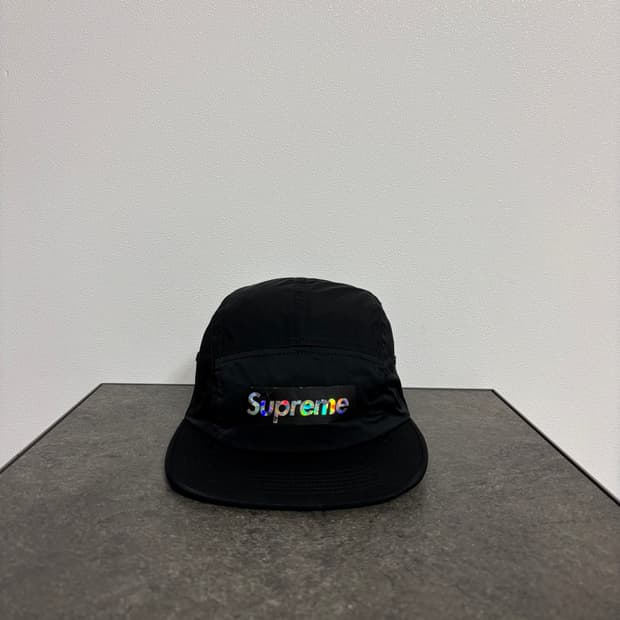 (OS) 슈프림 박스로고 캠프캡 모자 홀로그램 로고 블랙