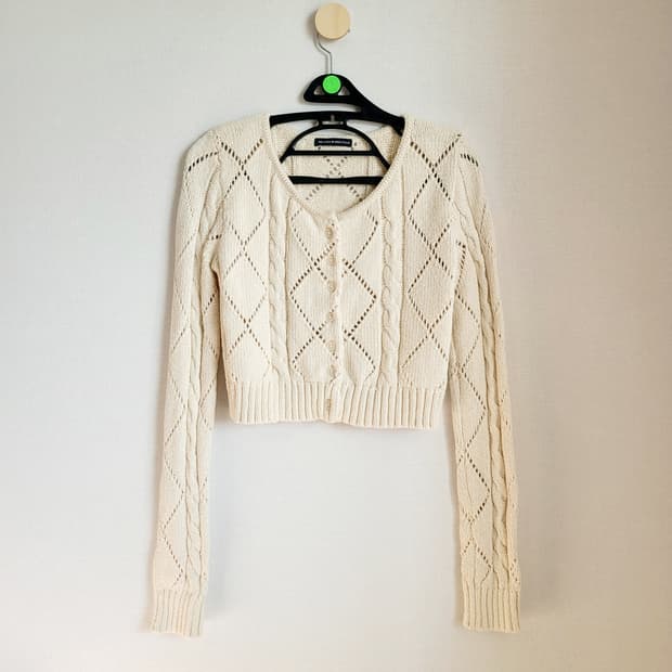 브랜디멜빌 코튼 크롭 니트 가디건 (44-55) 상태최상