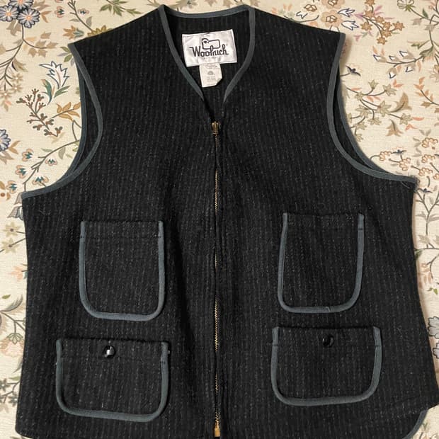 Woolrich 울 베스트 블랙 40