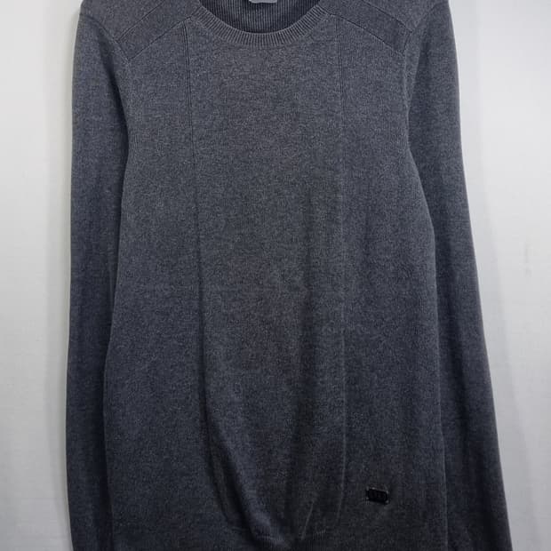 S) 아르마니 익스체인지 그레이 코튼 니트