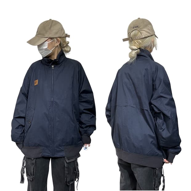 칼하트 네이비 오버핏 트랙 바람막이 블루종 자켓