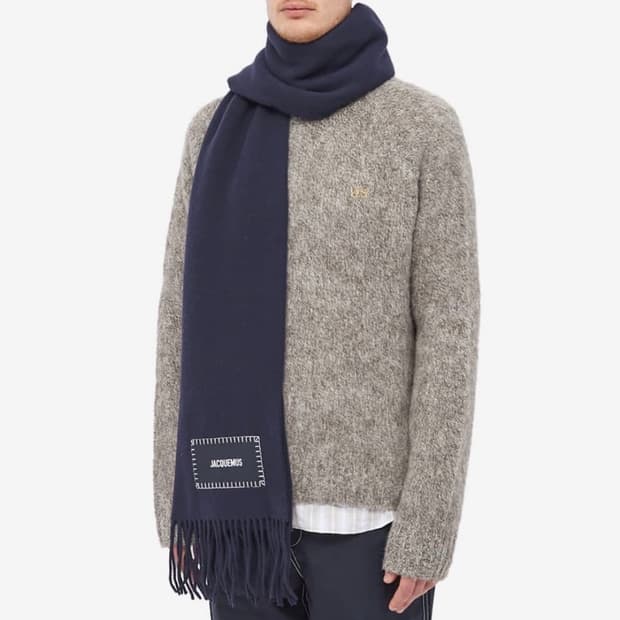 자크뮈스 울 머플러 네이비