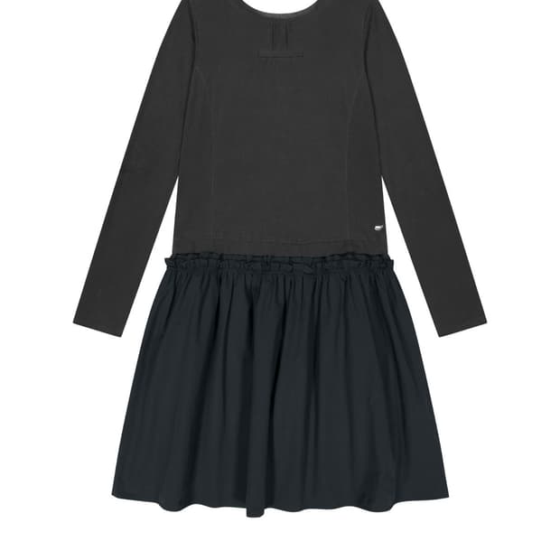 2WAY SHIRRING ONE PIECE BLUE CHARCOAL