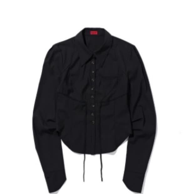미스치프 EMPIRE LACE SHIRT BLACK