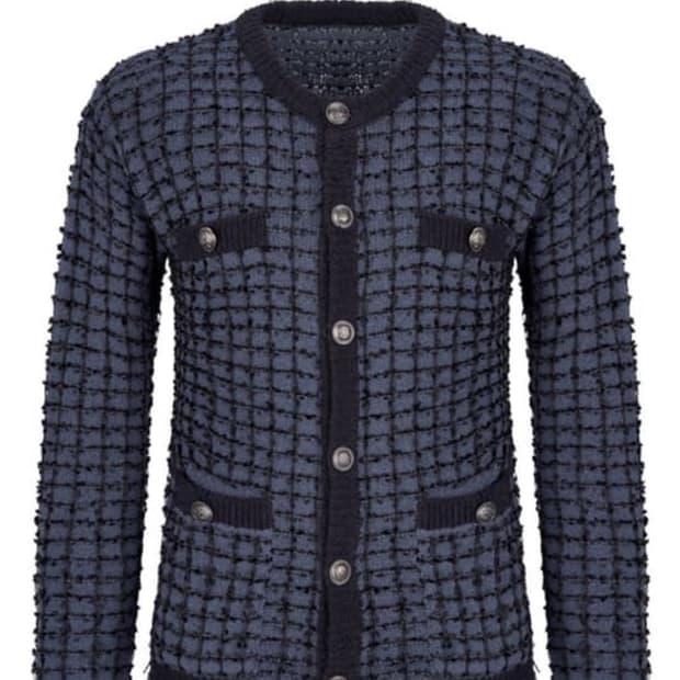 Tweed sirin cardigan_[blue] 새상품