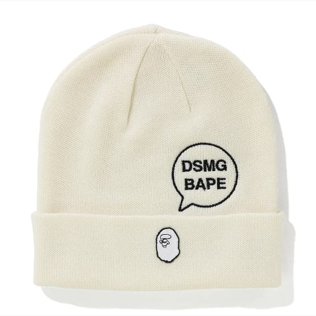 [OS] 베이프 X DSMG 스토어 미니사루 DSMG 로고 비니 아이보리