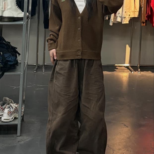 라코스테 시그니처 가디건 A3306