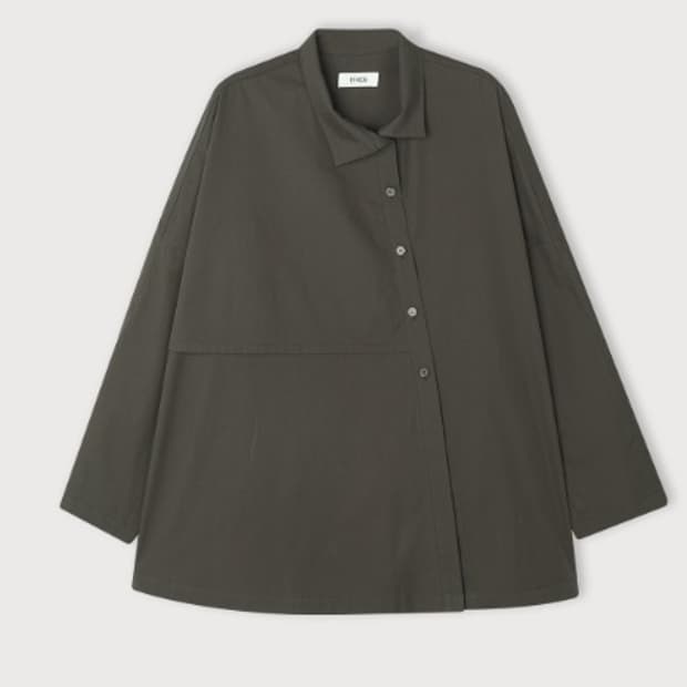 에토스 버튼 플레어 셔츠 애쉬브라운 button flare shirt