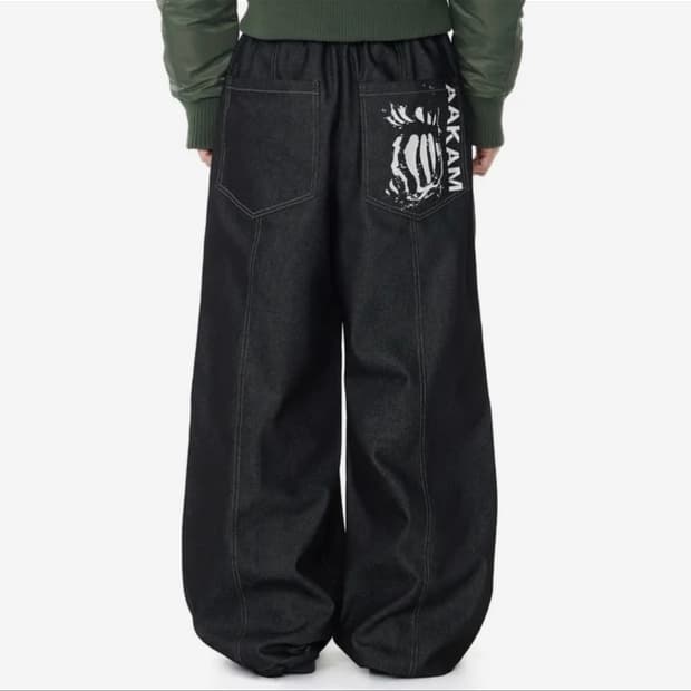아캄AAKAM 아캄 핀턱 데님 팬츠 블랙