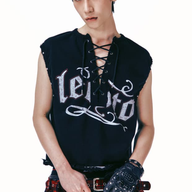 LECYTO 레씨토 스터드 슬리브리스 베스트