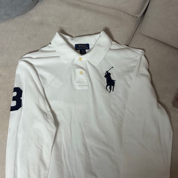 폴로 빅포니 카라티 긴팔 화이트 흰색