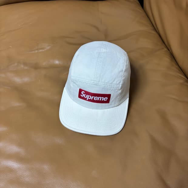 Supreme 슈프림 24ss 워시드 치노 트윌 내츄럴 캠프캡 모자