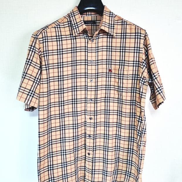 버버리 정품 노바체크 남방 105사이즈