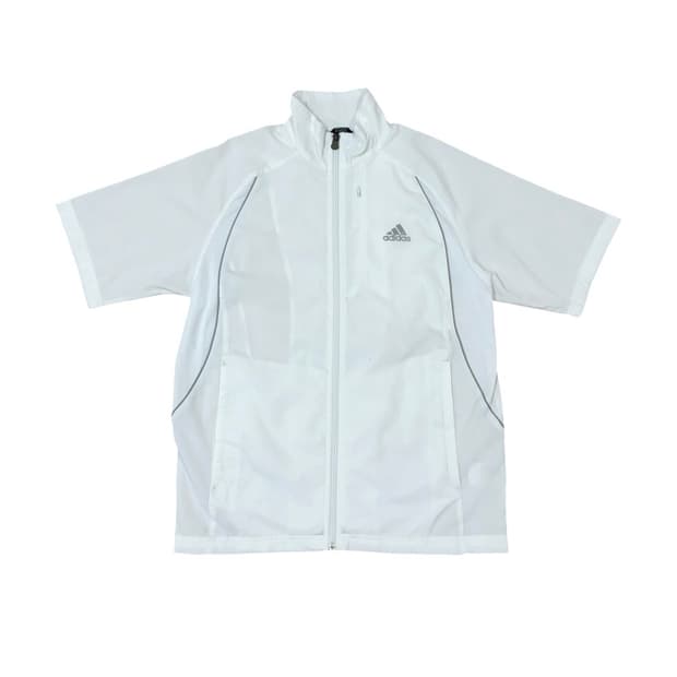 아디다스 화이트 반팔 바람막이