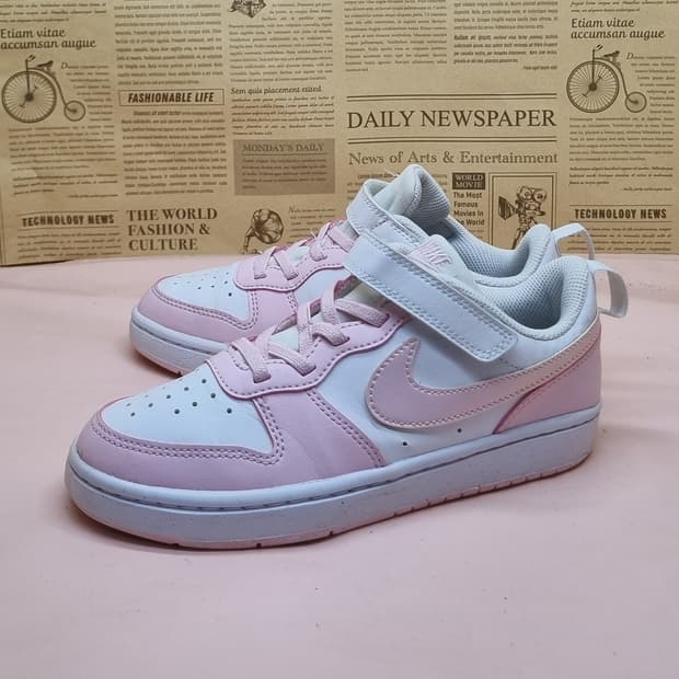 나이키 코트버로우 로우 리크레프트 핑크 아동 스니커즈 210