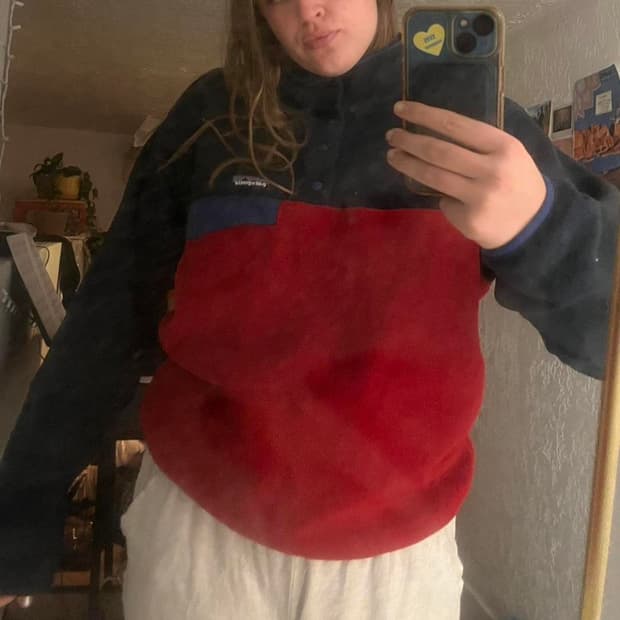 10s 파타고니아 신칠라 스냅-T 네이비/레드 니카라과