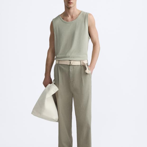 자라 코튼-린넨 팬츠 새상품 