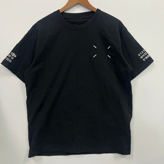 마르지엘라 빈티지 블랙 반팔 티셔츠