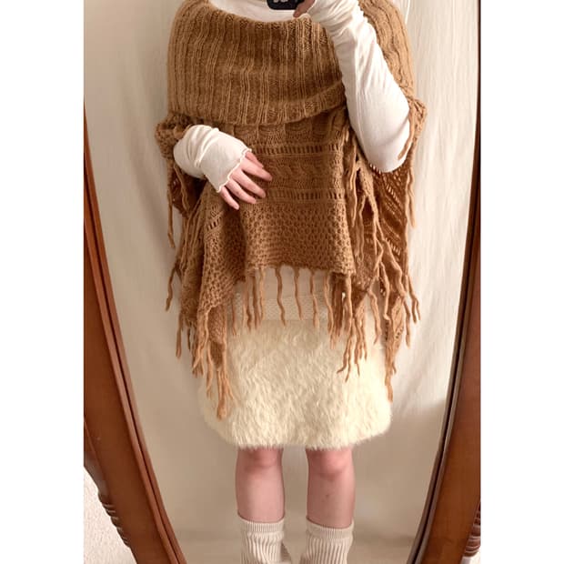 라떼갸루 오프숄더 케이프