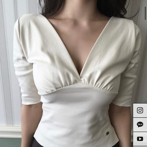 아이보렛 셔링 티 아이보리