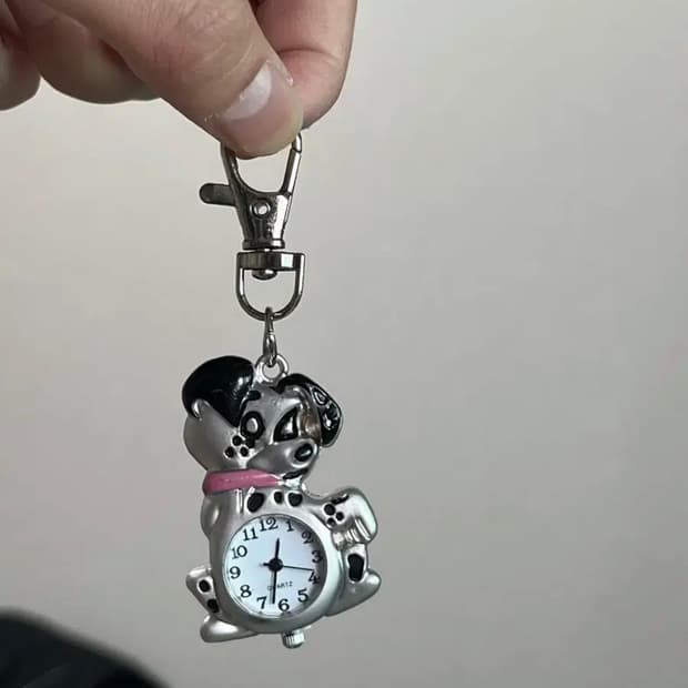 달마시안 시계 키링 빈티지