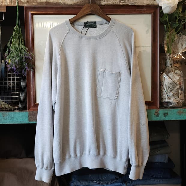 90s 폴로 컨트리 포켓 스웻셔츠 라이트 그레이 M