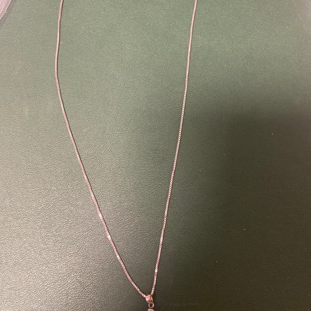 925로즈골드 큐빅 볼 목걸이