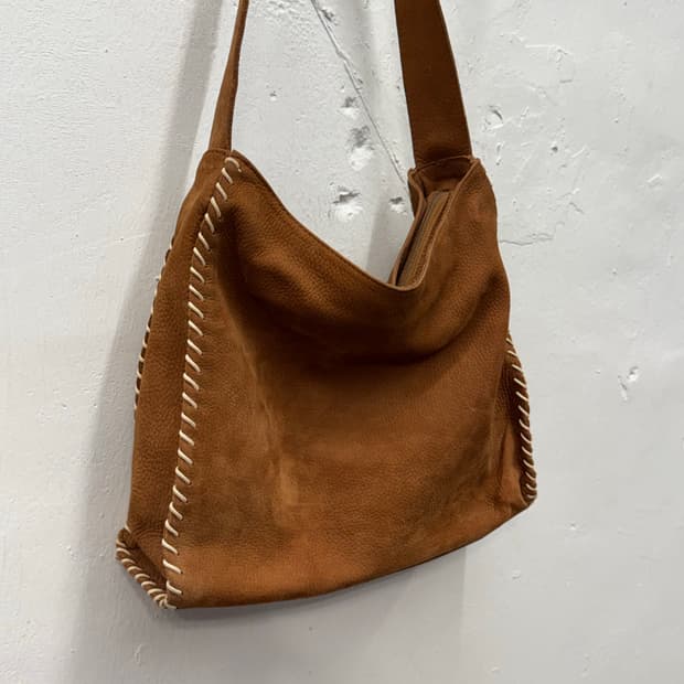 Italy Stitch Leather Hobo Bag